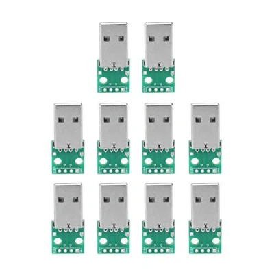 Afbeelding van 10 stks Micro USB naar DIP Adapter 4 Pin 2,54 mm Pitch Type A Male Connector PCB Converter Module