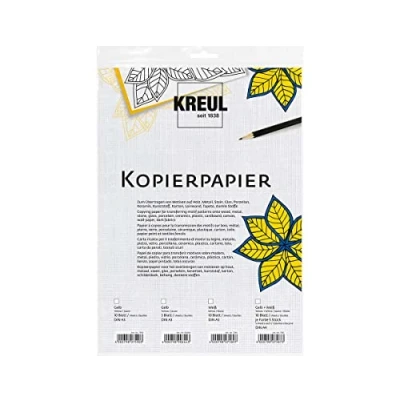 Afbeelding van KREUL 90644 Kopieerpapier, geel, 3 vel, DIN A3, voor het overbrengen van motieven op donkere ondergronden