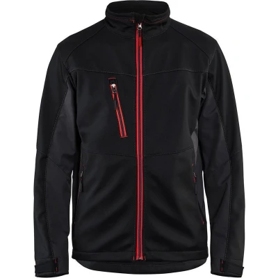 Afbeelding van Blåkläder 4950 2516 Softshell Jack Zwart/Rood maat 4XL