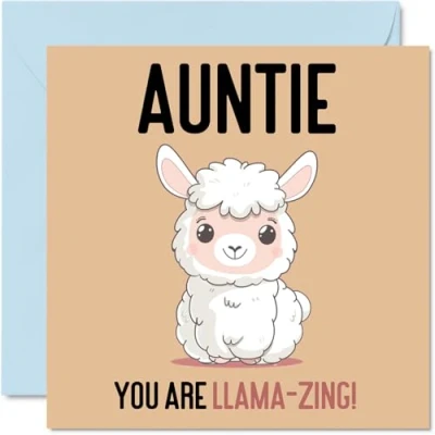 Afbeelding van Verjaardagskaarten voor tante lama Zing Grappige gelukkige verjaardagskaart van neef nichtje, verjaardagscadeaus, 145 mm x grap wenskaarten vrouwen haar