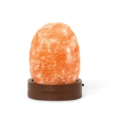 Afbeelding van Legami Himalaya zoutlamp, mini, Ø 7 cm, 300/400 g, kleurtherapie, natuurlijke vorm, lichteffect, batterijen niet inbegrepen, handgemaakt