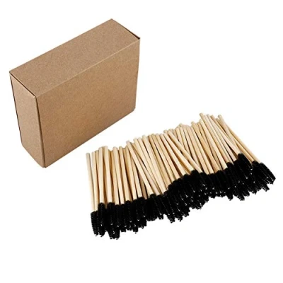 Afbeelding van JFBUCF 100Pcs Bamboe Handvat Wimper Borstel,Make up Borstel Extension Wands Wegwerp Wenkbrauw Mascara Applicator Make Tool