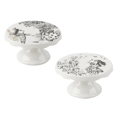 Afbeelding van Mini Taartplateau, Set van 2 Stuks, Porselein, 10 cm V&amp;A Alice in Wonderland