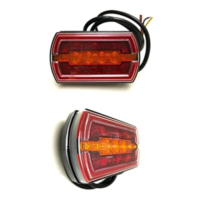 Afbeelding van MelTruck® 2x Neon LED achterlicht m. 3 functies E9 aanhanger tractor sleepmachine graafmachine NIEUW