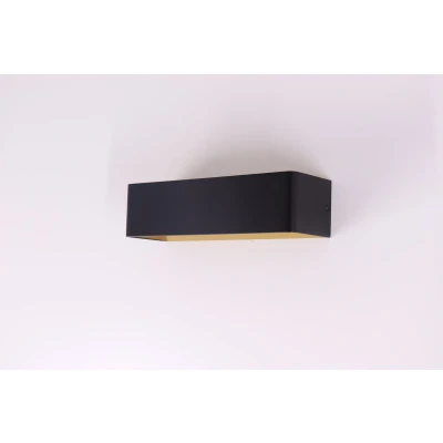 Afbeelding van Wandlamp LED zwart goud aluminium 30cm
