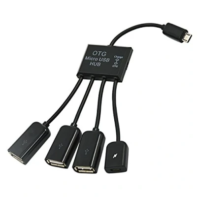 Afbeelding van Cablecc Micro USB Host OTG 3 Port Hub Adapter Kabel met Power voor Galaxy S5 i9600 Note3 N9000 Mobiele Telefoon &amp; Tablet