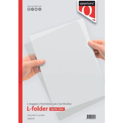 Afbeelding van Insteekmap L model Quantore A4 PP 0.12mm glad 25 stuks