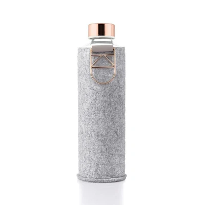 Afbeelding van Waterfles Grijs Rose Gold 750 Ml Vilt/RVS/Glas Equa Mismatch Hoes Vilt L 7,5 X B H 26 Cm