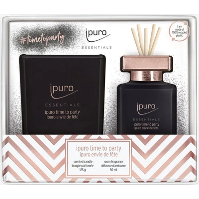 Afbeelding van Ipuro Time to Party geschenkset Geurdiffuser 50 ml + Geurkaars 125 gr