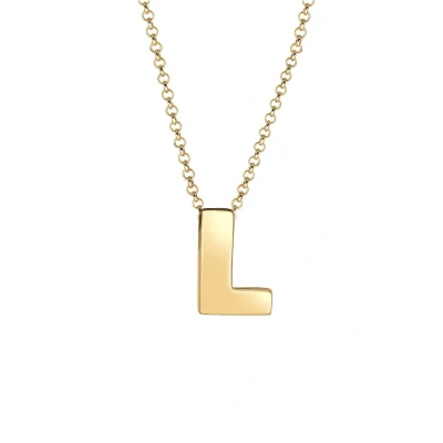 Afbeelding van Elli Letter L Initials Ketting goldcoloured, Dames, Maat: 45, Gold coloured