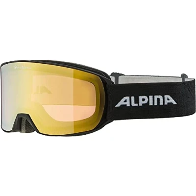 Afbeelding van Skibril Alpina Nakiska Qv Black Matt Gold