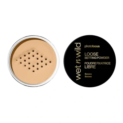 Afbeelding van Wet n Wild Photo Focus Losse Fixeerpoeder, Zijdezachte Gewichtloze Fixeerpoeder om te Fixeren, Matteren, Olie Absorberen en Bakken, Zachte Effect, Banana, 20g