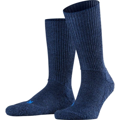 Afbeelding van FALKE Walkie Ergo ademend hoge kwaliteit verwarmend thermo met elastiek warme dikke trekking hoog lang Merinowol Blauw Unisex sokken Maat 35 36