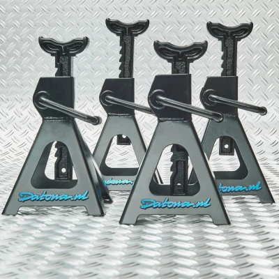 Afbeelding van Datona Assteunen Autoset 3 Ton 4 Stuks Zwart