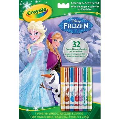 Afbeelding van Crayola Disney Frozen Color &amp; Activity Book 32 kleur en activiteitplaten incl. 7 stiften