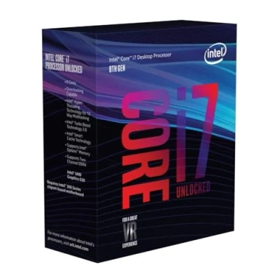 Afbeelding van Intel Core i7 8700K processor (Intel i7, 8e generatie, 3,7 GHz, 12 MB smartcache, PC, 14 nm, 8 GT/s) (gereviseerd)
