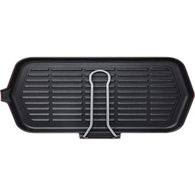 Afbeelding van ILSA Dietella Induction grillpan voor inductiefornuizen van geëmailleerd gietijzer, rechthoekig, 23 x 36 cm, Made in Italy