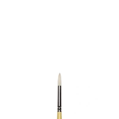 Afbeelding van Winsor &amp; Newton 5869004 Artists varkenshaarpenseel gemaakt van hoogwaardig Chunking varkenshaar voor olieverf en acrylverf Rond penseel lange Steel Nr. 4,