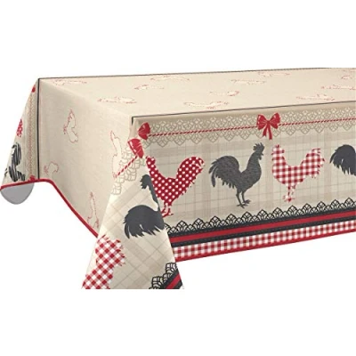 Afbeelding van Le linge de Jules Tafelkleed vlekbestendig COQ rechthoekig 150x200 cm