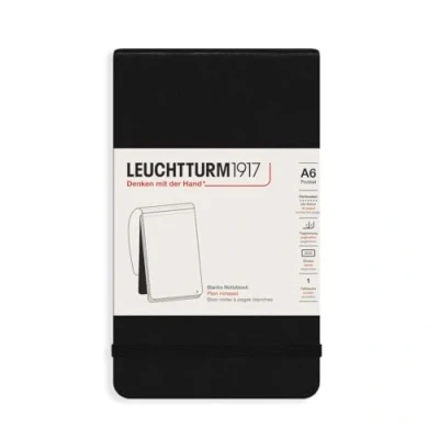 Afbeelding van Leuchtturm1917 A6 Pocket Notitieblok Blanco Black