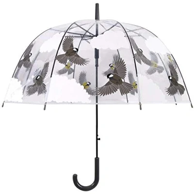 Afbeelding van Esschert Design paraplu Vogel 80 cm polyester transparant
