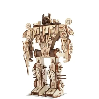 Afbeelding van 3D robotpuzzel, robot puzzel, van hout, houten puzzel voor kinderen, robotmodel, bouwcadeau tieners en volwassenen (robot)