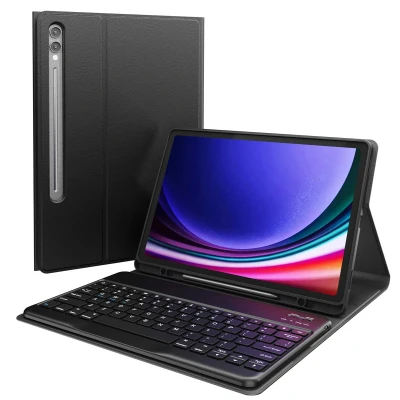 Afbeelding van Samsung Galaxy Tab S10 Plus Hoes: Accezz QWERTY Bluetooth Keyboard Bookcase case Zwart Kunstleder Tablet Hoezen