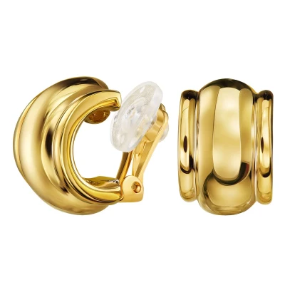 Afbeelding van Traveller Clip Oorbellen Oorclips Dames Goudkleurig Verguld 157608