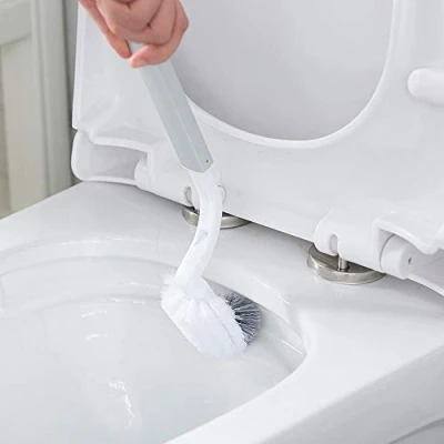 Afbeelding van Baffect Draagbare Toiletborstel vervanging,PlasticToiletborstel Badkamer Reiniging WC Vervangende Borstel Gebogen (Vervanging van toiletborstel)