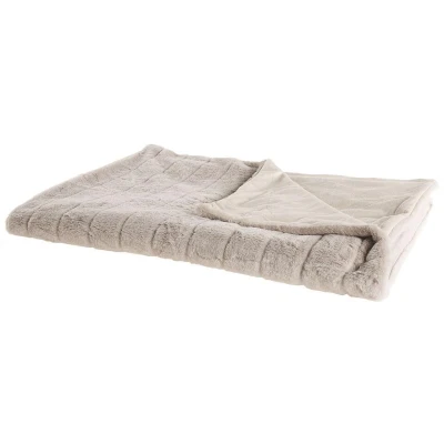 Afbeelding van Beliani Plaid LABYAR Beige polyester