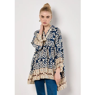 Afbeelding van Apricot Blouse, Dames, Maat: Small, Navy