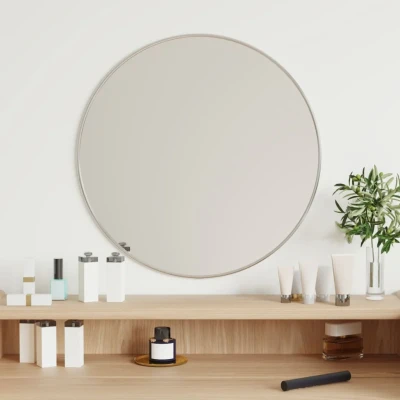 Afbeelding van Wandspiegel rond Ø50 cm zilverkleurig