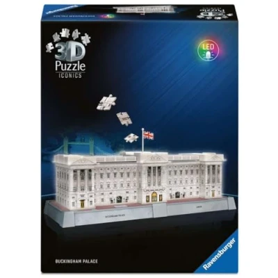 Afbeelding van 3D Puzzle Iconics: Buckingham Palace mit Licht: Eine wahre Ikone im Modellformat