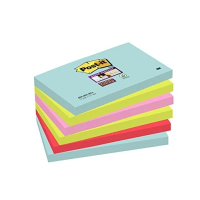 Afbeelding van Memoblok 3M Post it 655 Super Sticky 76x127mm Miami