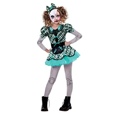 Afbeelding van amscan 9904756 griezelige kapotte pop Halloween kostuum leeftijd 12 14 jaar