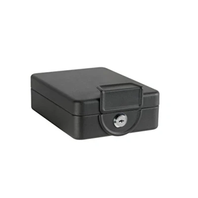 Afbeelding van ARREGUI Private C9327 Vastschroefbare Geldkist met Inschuifframe voor Bevestiging onder de Tafel of Plank Geldkistje Sleutel Geldkluisje Afsluitbaar Kassa 16 cm Breed Zwart