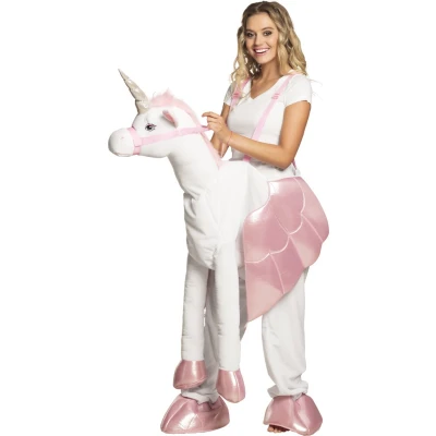 Afbeelding van Boland Kostuum Op een Eenhoorn (one size) Volwassenen Fantasy Unicorn