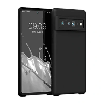 Afbeelding van kwmobile telefoonhoesje geschikt voor Google Pixel 6 Pro Hoesje met siliconen coating Smartphone case in zwart