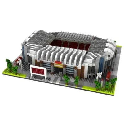 Afbeelding van Model om met nanoblokken in elkaar te zetten. Old Trafford Stadion. Meer dan 3800 stukjes