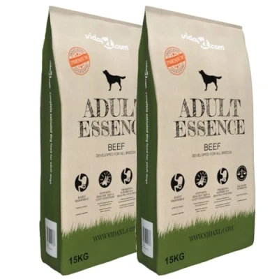 Afbeelding van vidaXL Premium hondenvoer droog Adult Essence Beef 30 kg 2 st