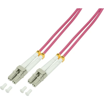 Afbeelding van LogiLink FP4LC00 Glasvezel Optische vezel Aansluitkabel 50/125 µ Multimode OM4 0.50 m