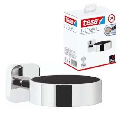 Afbeelding van tesa® Elegaant haardrogerhouder, zelfklevend, verchroomd, 128 mm x 86 50