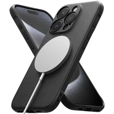 Afbeelding van Ringke Onyx Magnetic Compatibel met iPhone 15 Pro Max Case, Sterke Magneet Robuust Duurzaam Schokbestendig TPU Hoesje Black