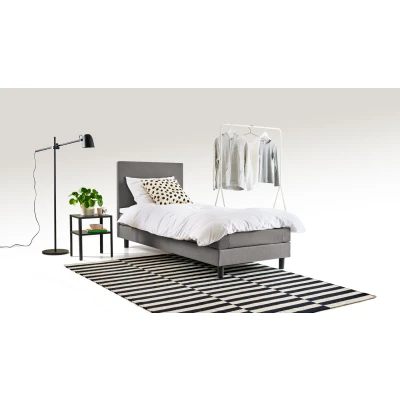 Afbeelding van Maxi Box Ambra vlak met gestoffeerd matras 90 x 200 cm light grey