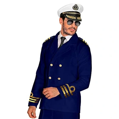 Afbeelding van Widmann Kostuum Admiral kapiteinsjack, jasje, matroos, kapitein, themafeest, carnaval