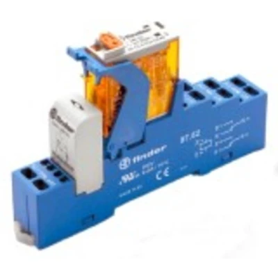 Afbeelding van Finder interfacerelais voet relais moduul clip klemverbinding 2x wissel 8a 250vac spoel 12vdc contact agni led vrijloopdiode 4c 52 9 012 0050