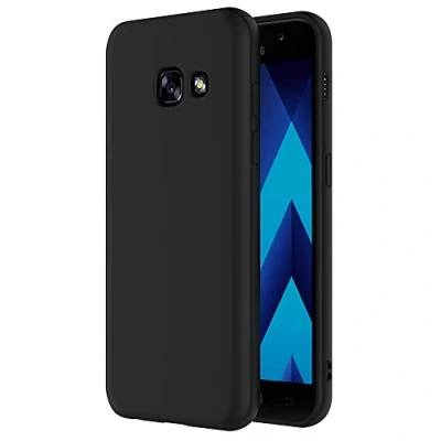 Afbeelding van AICEK Samsung Galaxy A5 2017 hoes, zwart silicone beschermhoes voor Case TPU Bumper telefoonhoes (5,2 inch)