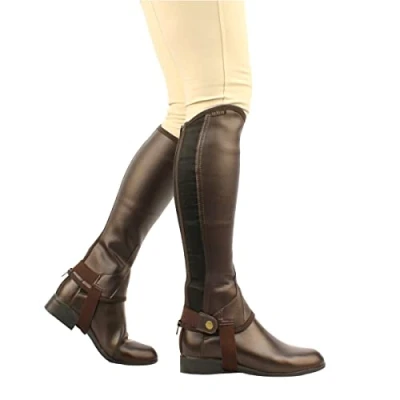 Afbeelding van Saxon Chaps Equileather Kinderen Bruin M