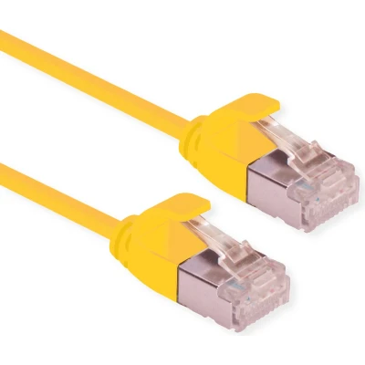 Afbeelding van ROLINE GREEN F/UTP DataCenter Patchkabel Cat.6A (Class EA), LSOH, extra dun, geel, 1,5 m