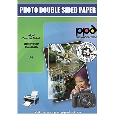 Afbeelding van PPD A4 x 100 vel Inkjet 130g Fotopapier Dubbelzijdig Mat Gecoat, ideaal voor afdrukken met hoge resolutie en flyers brochures 40